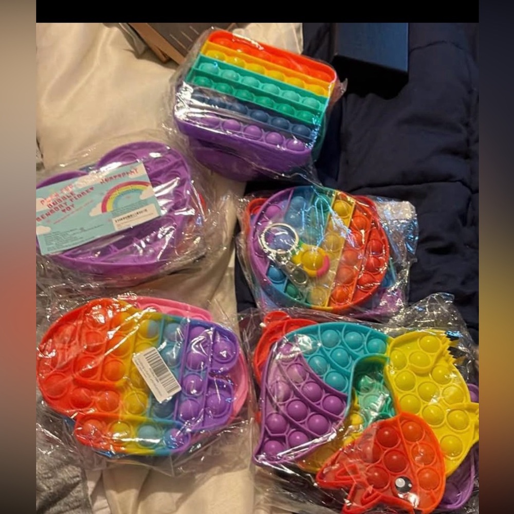 16- Rainbow Pop It Fidget Toy Set